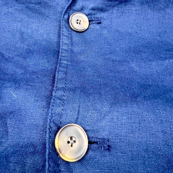 TRUTH, MEN’s 100% LINEN LIGHT & AIRY SUMMER NAVY JACKET, SIZE 42 (LARGE) - Picture 9 of 16